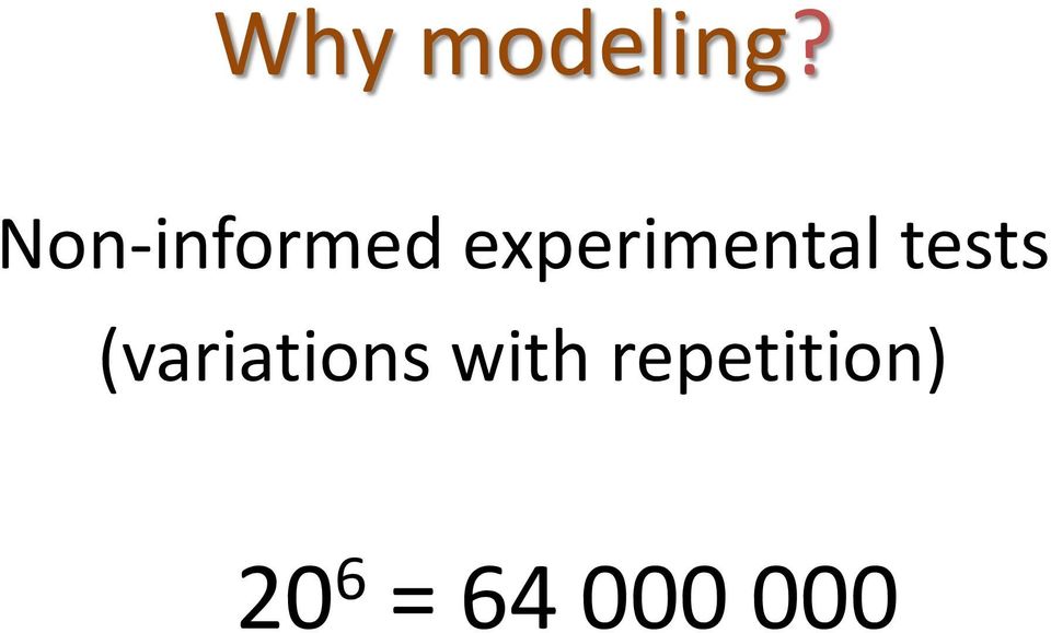 experimental tests