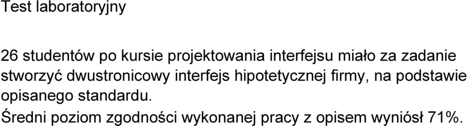 interfejs hipotetycznej firmy, na podstawie opisanego