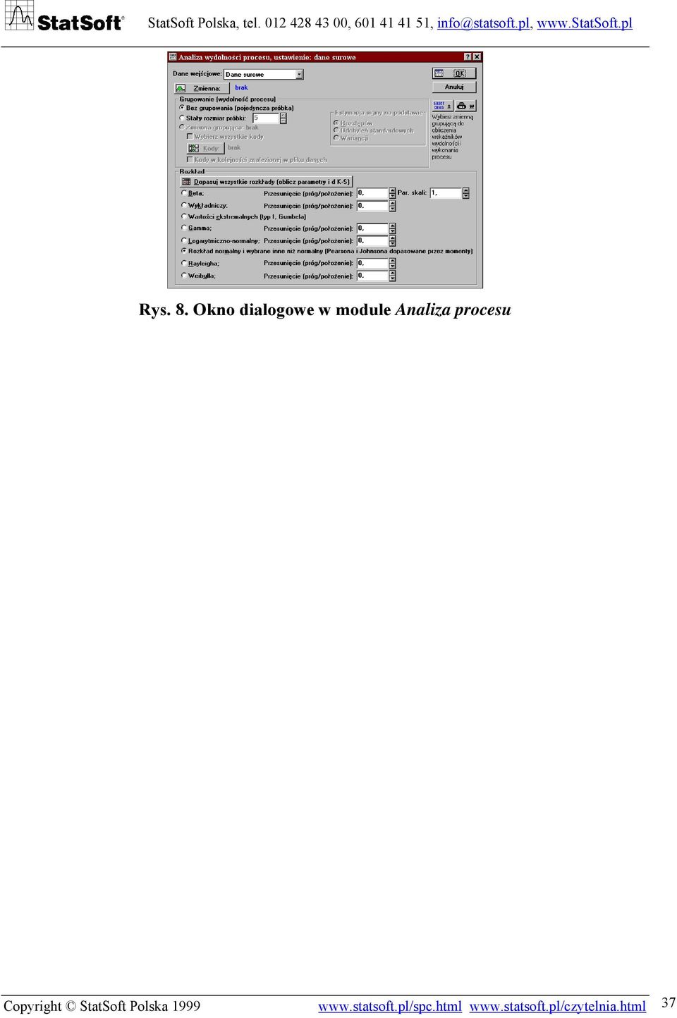 procesu Copyright StatSoft Polska