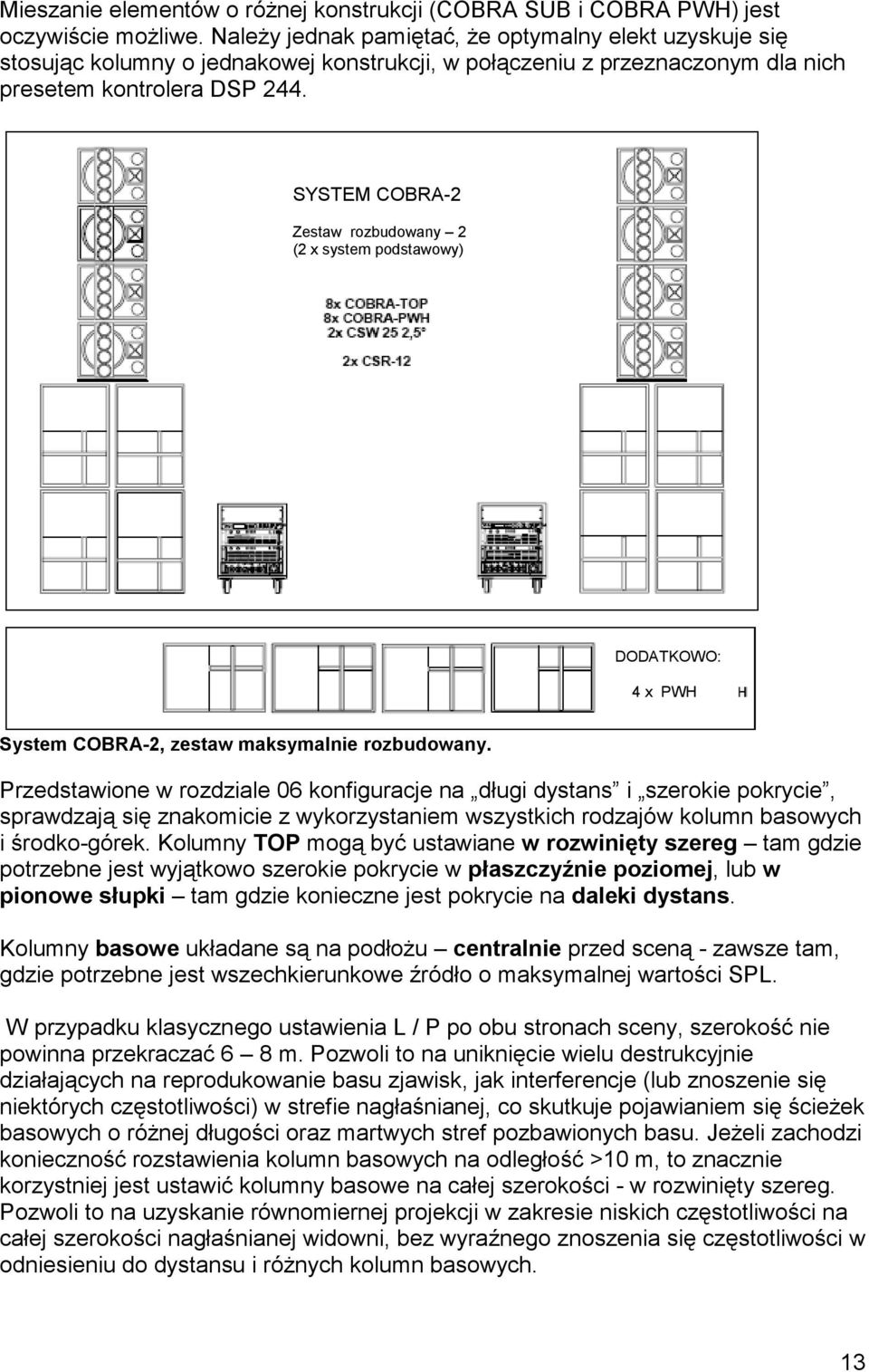 SYSTEM COBRA-2 Zestaw rozbudowany 2 (2 x system podstawowy) DODATKOWO: 4 x PWH System COBRA-2, zestaw maksymalnie rozbudowany.