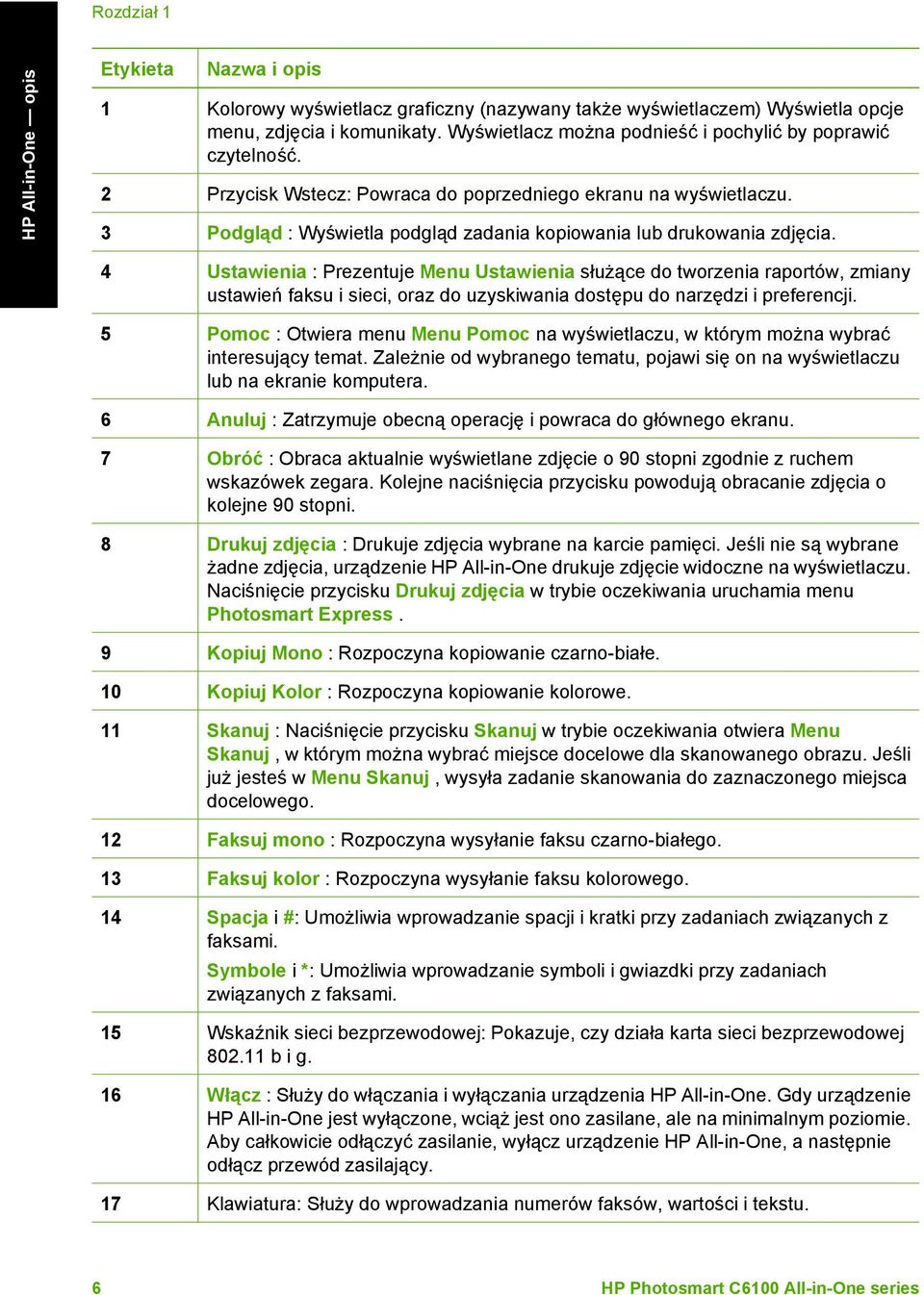 3 Podgląd : Wyświetla podgląd zadania kopiowania lub drukowania zdjęcia.