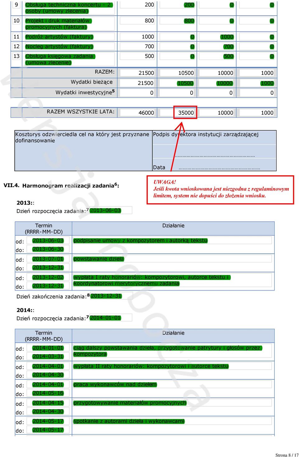 zarządzającej Data VII.4.