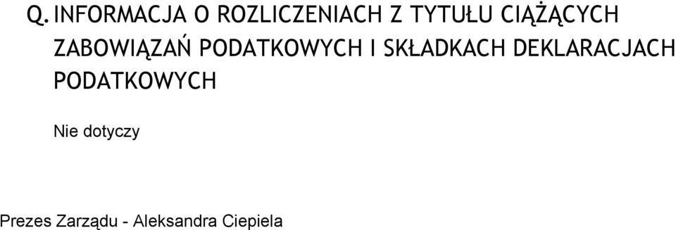 PODATKOWYCH I SKŁADKACH