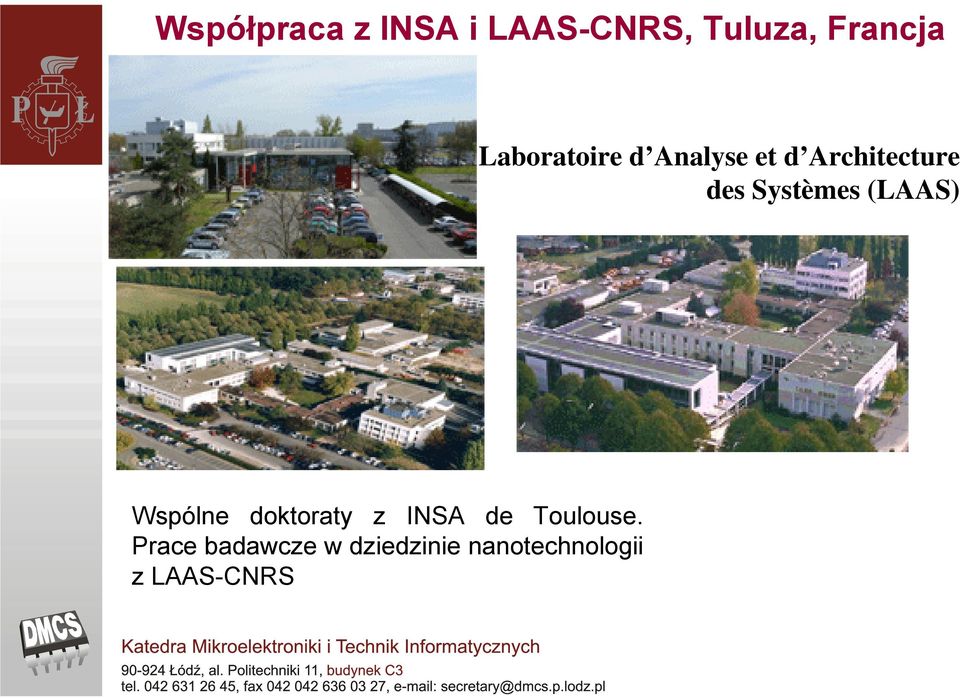 Systèmes (LAAS) Wspólne doktoraty z INSA de