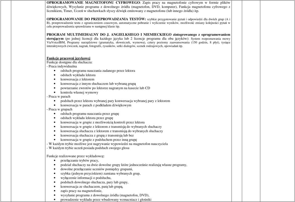 OPROGRAMOWANIE DO PRZEPROWADZANIA TESTÓW: szybkie przygotowanie pytań i odpowiedzi dla dwóch grup (A i B), przeprowadzenie testu z ograniczeniem czasowym, automatyczne pobranie i wyliczenie wyników,