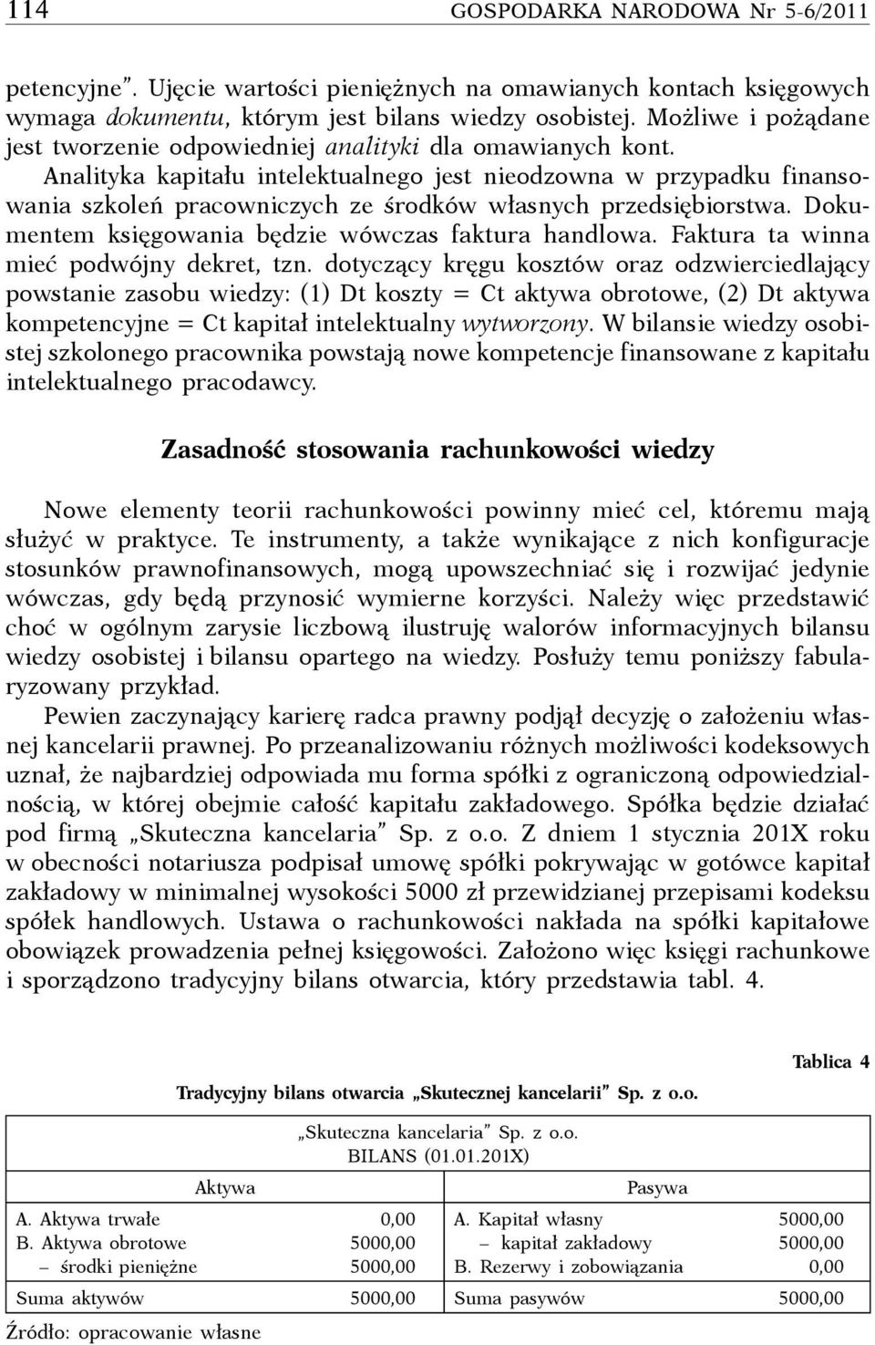 Analityka kapitału intelektualnego jest nieodzowna w przypadku finansowania szkoleń pracowniczych ze środków własnych przedsiębiorstwa. Dokumentem księgowania będzie wówczas faktura handlowa.