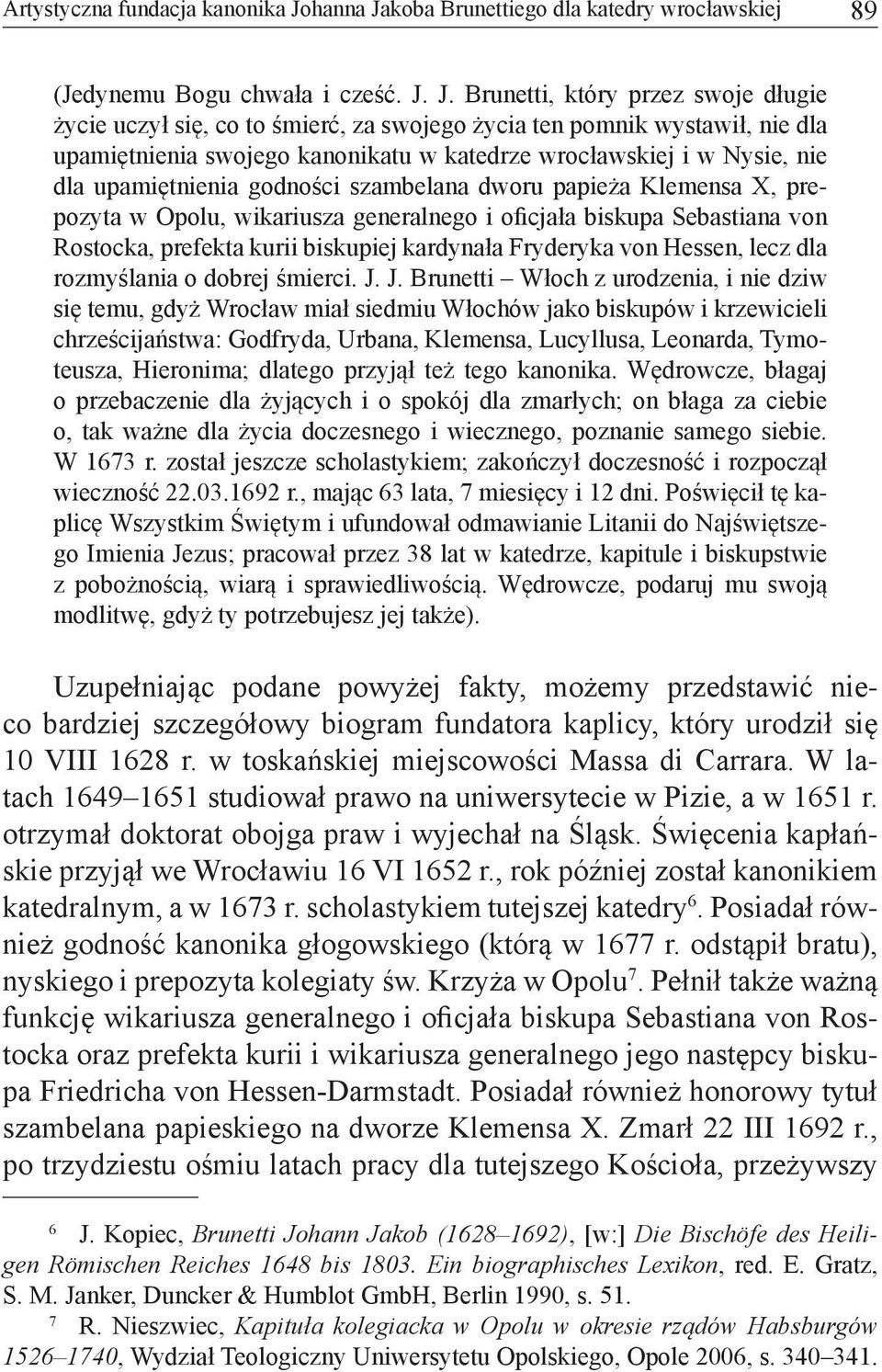 koba Brunettiego dla katedry wrocławskiej 89 (Jedynemu Bogu chwała i cześć. J.