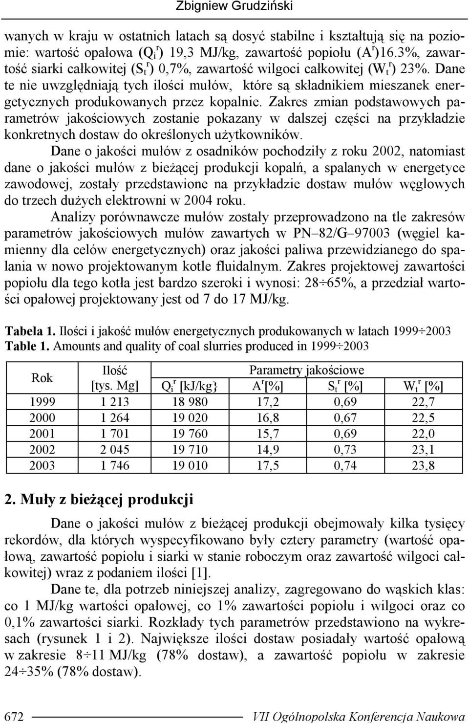 Dane te nie uwzględniają tych ilości mułów, które są składnikiem mieszanek energetycznych produkowanych przez kopalnie.