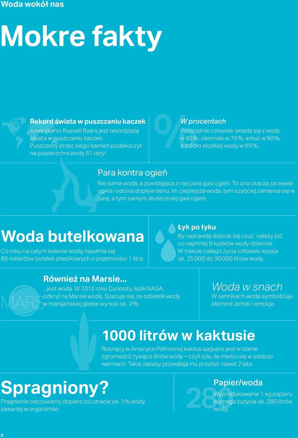 To ona otacza zarzewie ognia i odcina dopływ tlenu. Im cieplejsza woda, tym szybciej zamienia się w parę, a tym samym skuteczniej gasi ogień.