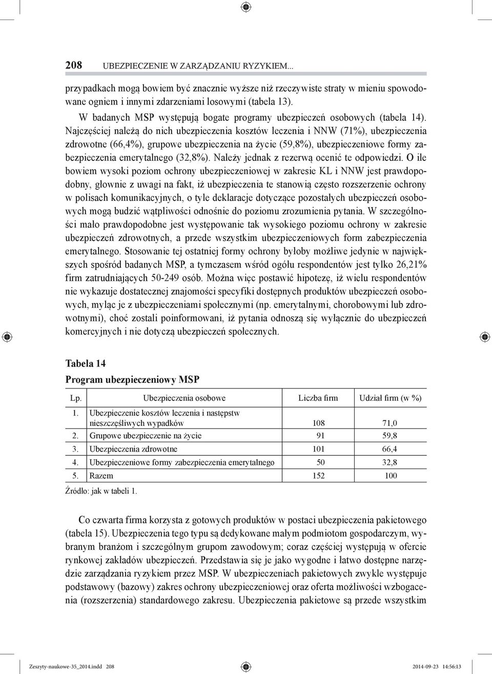 Najczęściej należą do nich ubezpieczenia kosztów leczenia i NNW (71%), ubezpieczenia zdrowotne (66,4%), grupowe ubezpieczenia na życie (59,8%), ubezpieczeniowe formy zabezpieczenia emerytalnego