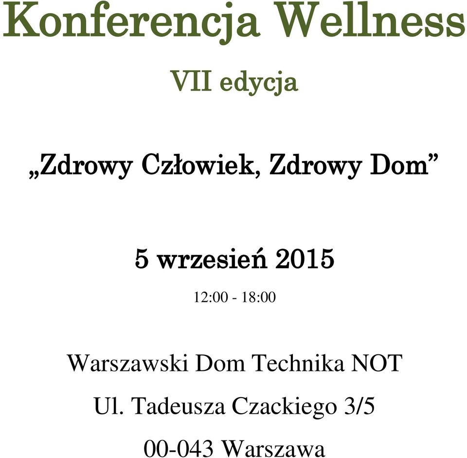 12:00-18:00 Warszawski Dom Technika NOT