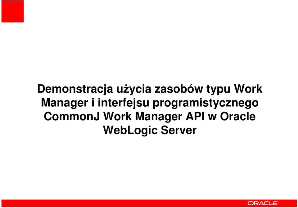 programistycznego CommonJ Work