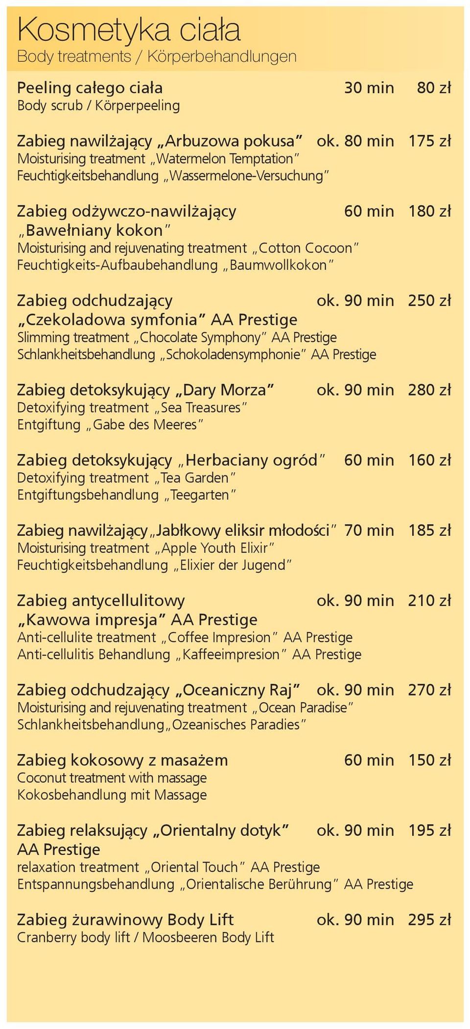 treatment Cotton Cocoon Feuchtigkeits-Aufbaubehandlung Baumwollkokon Zabieg odchudzający ok.