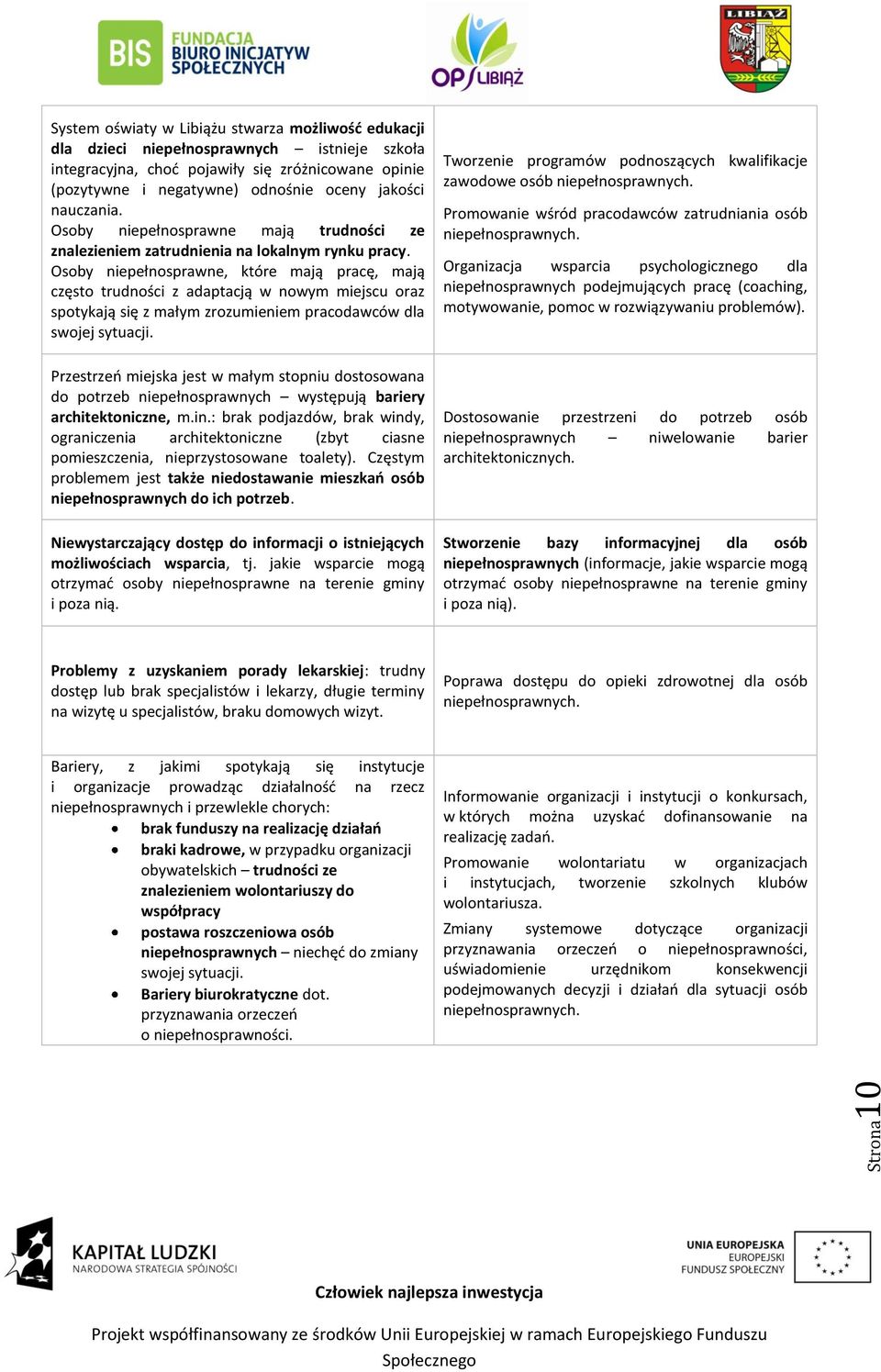 Osoby niepełnosprawne, które mają pracę, mają często trudności z adaptacją w nowym miejscu oraz spotykają się z małym zrozumieniem pracodawców dla swojej sytuacji.