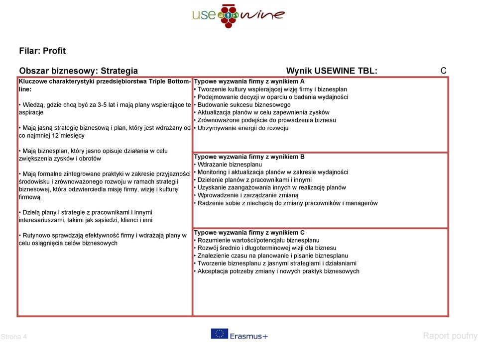 podejście do prowadzenia biznesu Utrzymywanie energii do rozwoju Mają biznesplan, który jasno opisuje działania w celu zwiększenia zysków i obrotów Mają formalne zintegrowane praktyki w zakresie