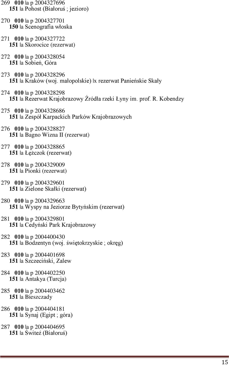 zerwat Krajobrazowy Źródła rzeki Łyny im. prof. R.