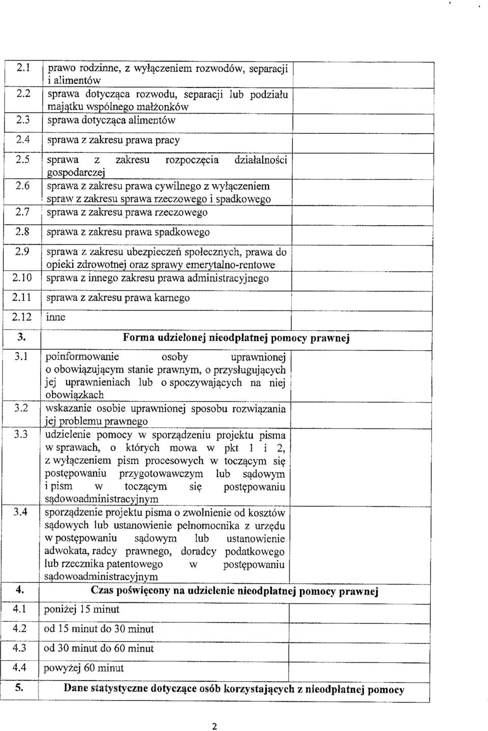 7 sprawa z zakresu prawa rzeczowego 2.8 sprawa z zakresu prawa spadkowego 2.9 sprawa z zakresu ubezpieczen spolecznych, prawa do opieki zdrowotnej oraz spra^vy emerj1;alno-rentowe 2.