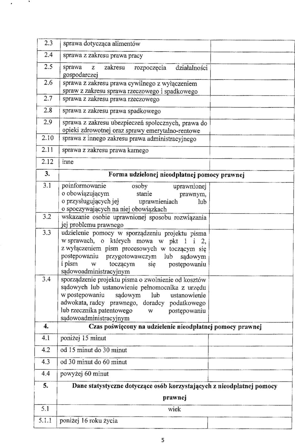 9 sprawa z zakresu ubezpieczen spolecznych, prawa do opieki zdrowotnej oraz sprawy emerytalno-rentowe 2.10 sprawa z innego zakresu prawa administracyjnego 2.11 sprawa z zakresu prawa karnego 2.