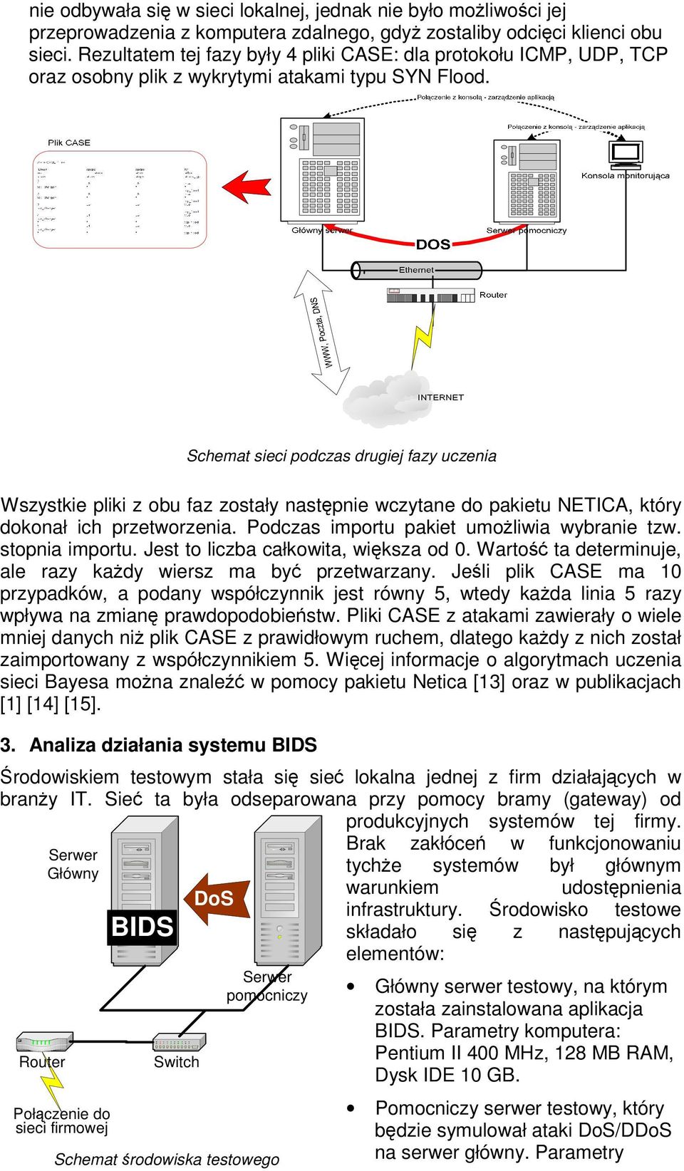 Schemat sieci podczas drugiej fazy uczenia Wszystkie pliki z obu faz zostały nastpnie wczytane do pakietu NETICA, który dokonał ich przetworzenia. Podczas importu pakiet umoliwia wybranie tzw.