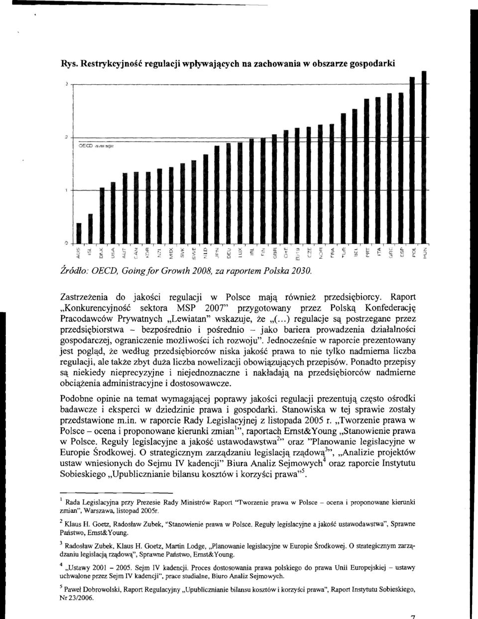 Raport,,KonkurencyjnoSC sektora MSP 2007" przygotowany przez Polskq Konfederacjq Pracodawcow Prywatnych,,LewiatanV wskazuje, ze,,(.