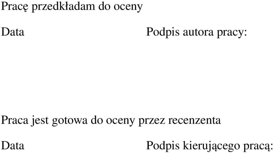 gotowa do oceny przez