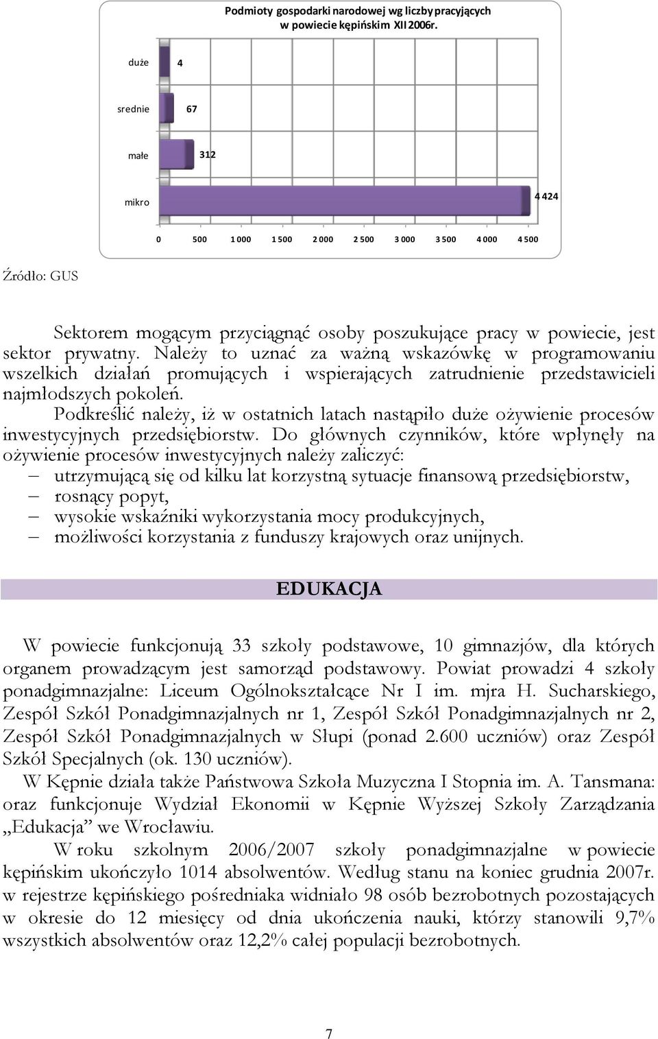 Należy to uznać za ważną wskazówkę w programowaniu wszelkich działań promujących i wspierających zatrudnienie przedstawicieli najmłodszych pokoleń.