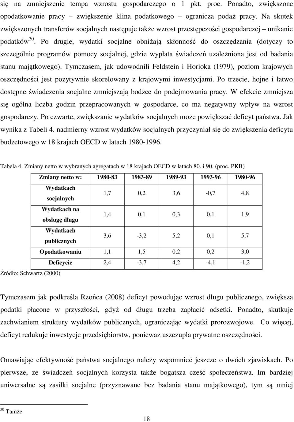 Po drugie, wydatki socjalne obniżają skłonność do oszczędzania (dotyczy to szczególnie programów pomocy socjalnej, gdzie wypłata świadczeń uzależniona jest od badania stanu majątkowego).