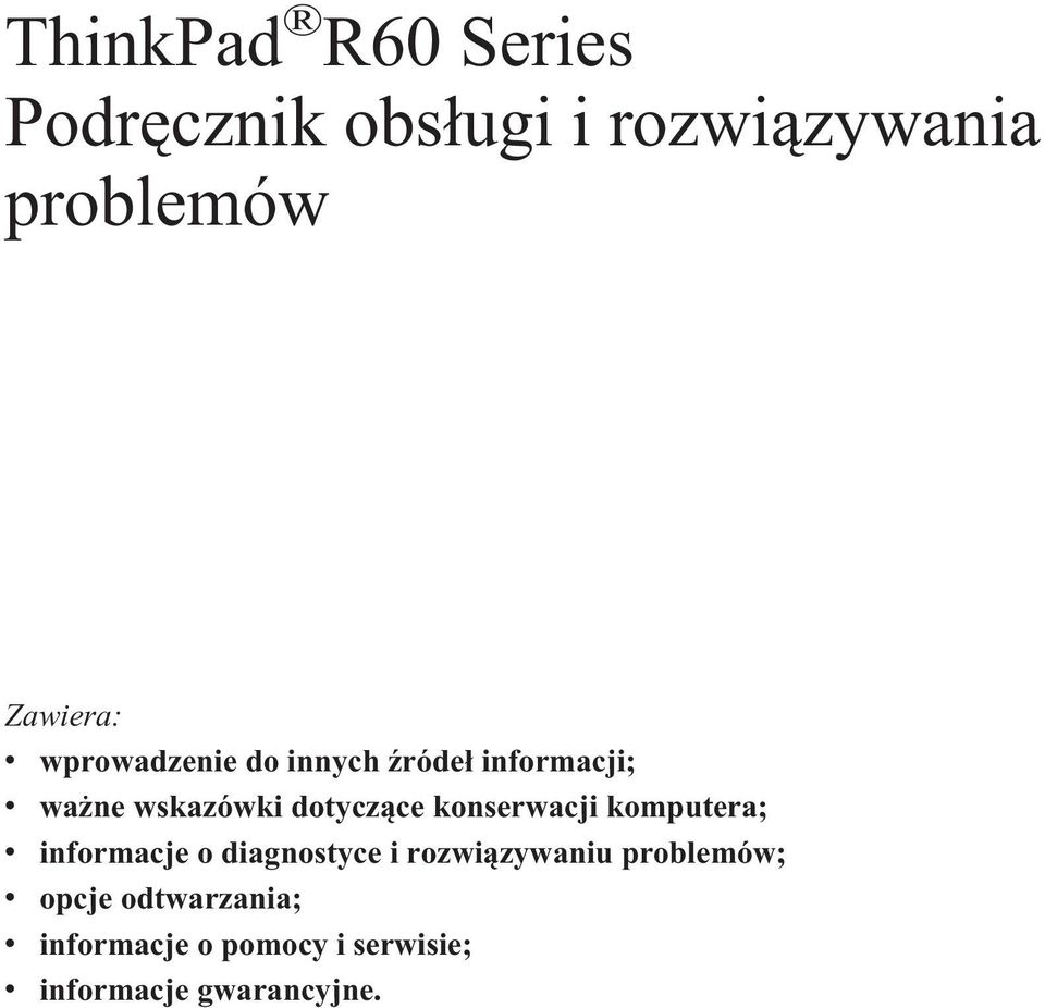 konserwacji komputera; v informacje o diagnostyce i rozwiązywaniu