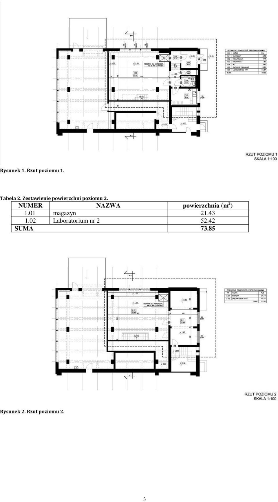 NUMER NAZWA powierzchnia (m 2 ) 1.01 magazyn 21.