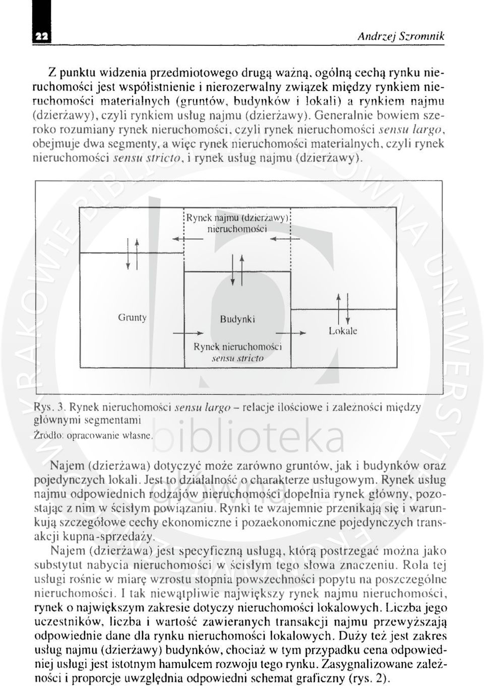 Hl/argo, obejmuje dwa segment y, a w i ęc rynek nieruchomości materialnych. c z y łi rynek ni er u c h omośc i sells/i stricto. i rynek u s łu g naj mu ( d z ierżawy).