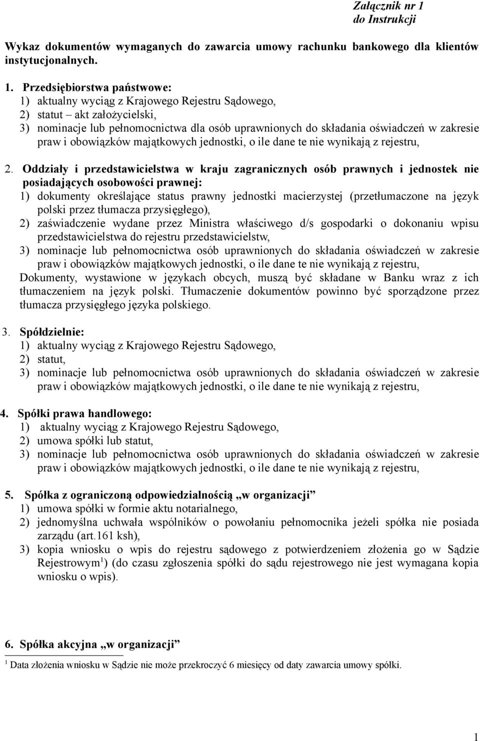 język polski przez tłumacza przysięgłego), 2) zaświadczenie wydane przez Ministra właściwego d/s gospodarki o dokonaniu wpisu przedstawicielstwa do rejestru przedstawicielstw, Dokumenty, wystawione w