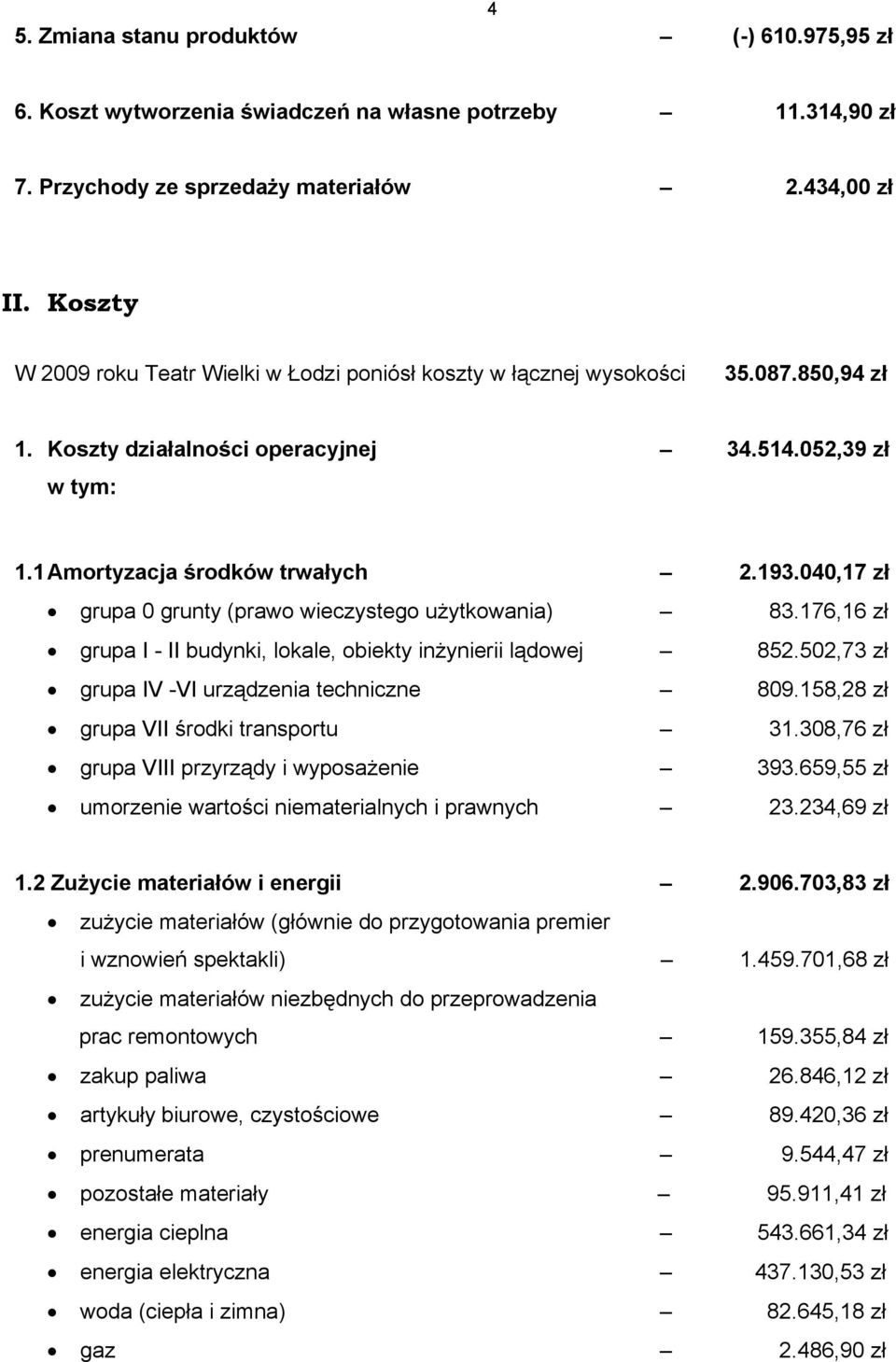 040,17 zł grupa 0 grunty (prawo wieczystego użytkowania) 83.176,16 zł grupa I - II budynki, lokale, obiekty inżynierii lądowej 852.502,73 zł grupa IV -VI urządzenia techniczne 809.