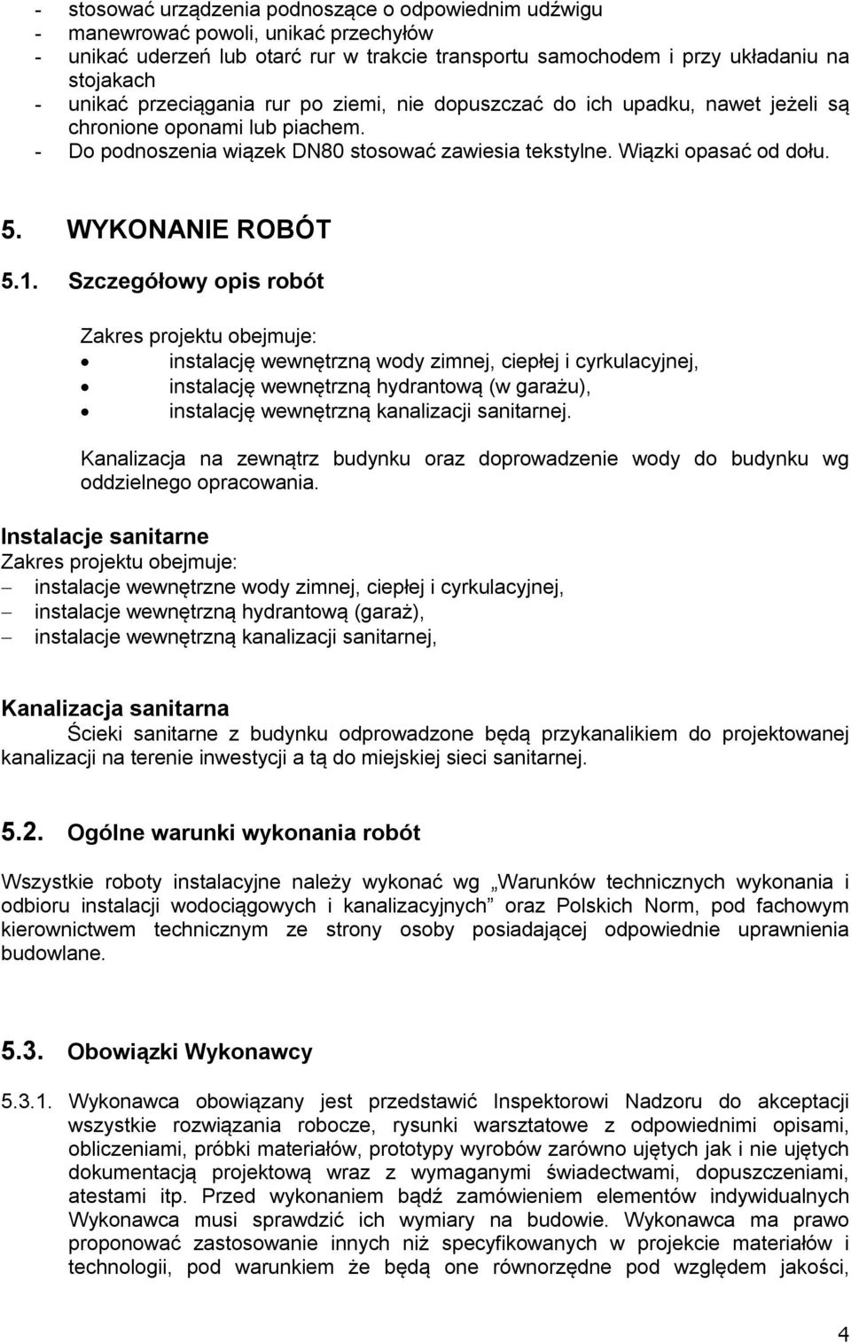 WYKONANIE ROBÓT 5.1.