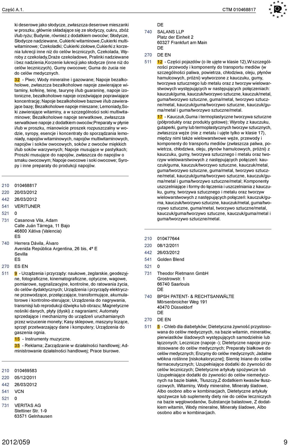 Słodycze nadziewane, Cukierki witaminowe,cukierki multiwitaminowe; Czekoladki; Cukierki ziołowe,cukierki z korzenia lukrecji inne niż do celów leczniczych, Czekolada, Wyroby z czekolady,draże