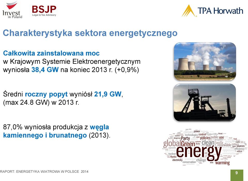 2013 r. (+0,9%) Średni roczny popyt wyniósł 21,9 GW, (max 24.