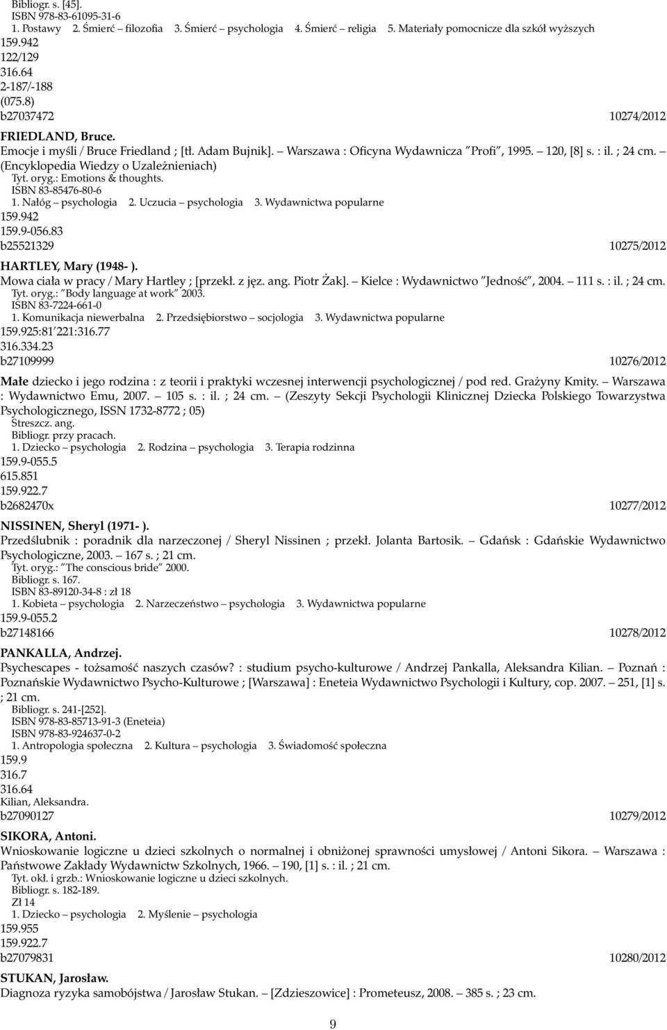 (Encyklopedia Wiedzy o Uzależnieniach) Tyt. oryg.: Emotions & thoughts. ISBN 83-85476-80-6 1. Nałóg psychologia 2. Uczucia psychologia 3. Wydawnictwa popularne 159.942 159.9-056.