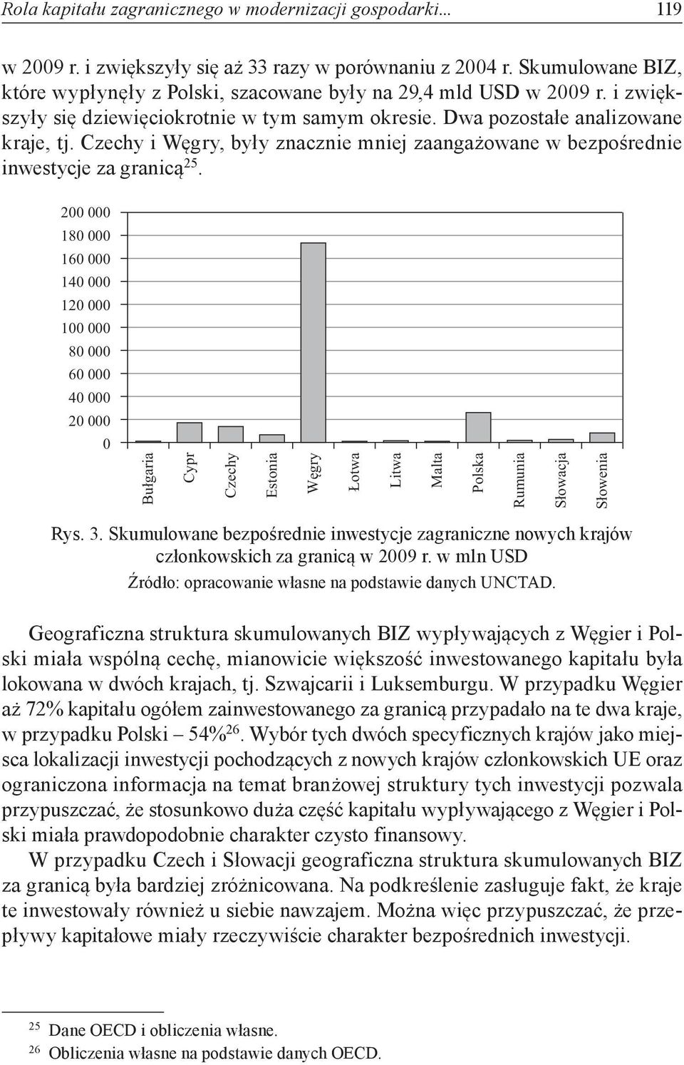 Czechy i Węgry, były znacznie mniej zaangażowane w bezpośrednie inwestycje za granicą 25.