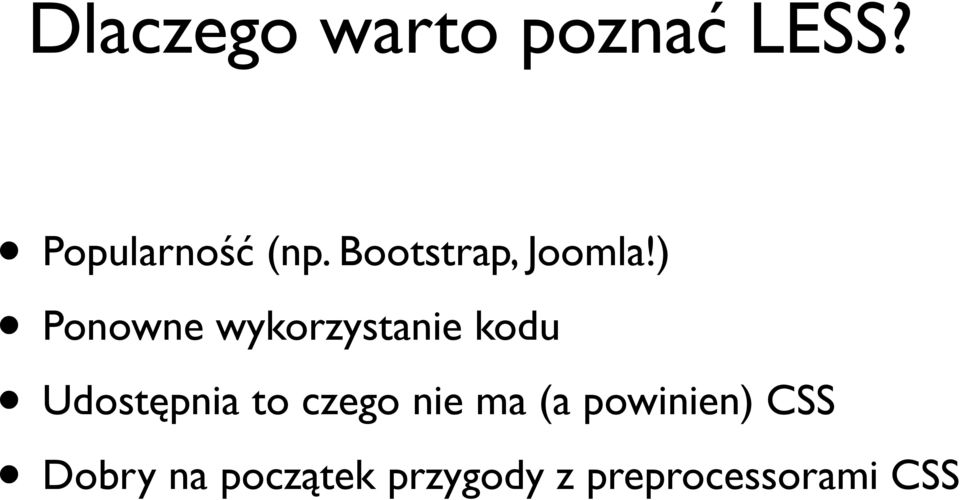 ) Ponowne wykorzystanie kodu Udostępnia to