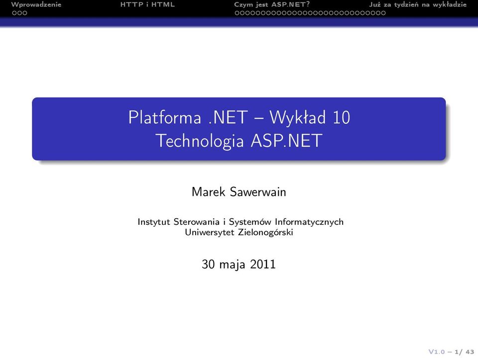 NET Marek Sawerwain Instytut