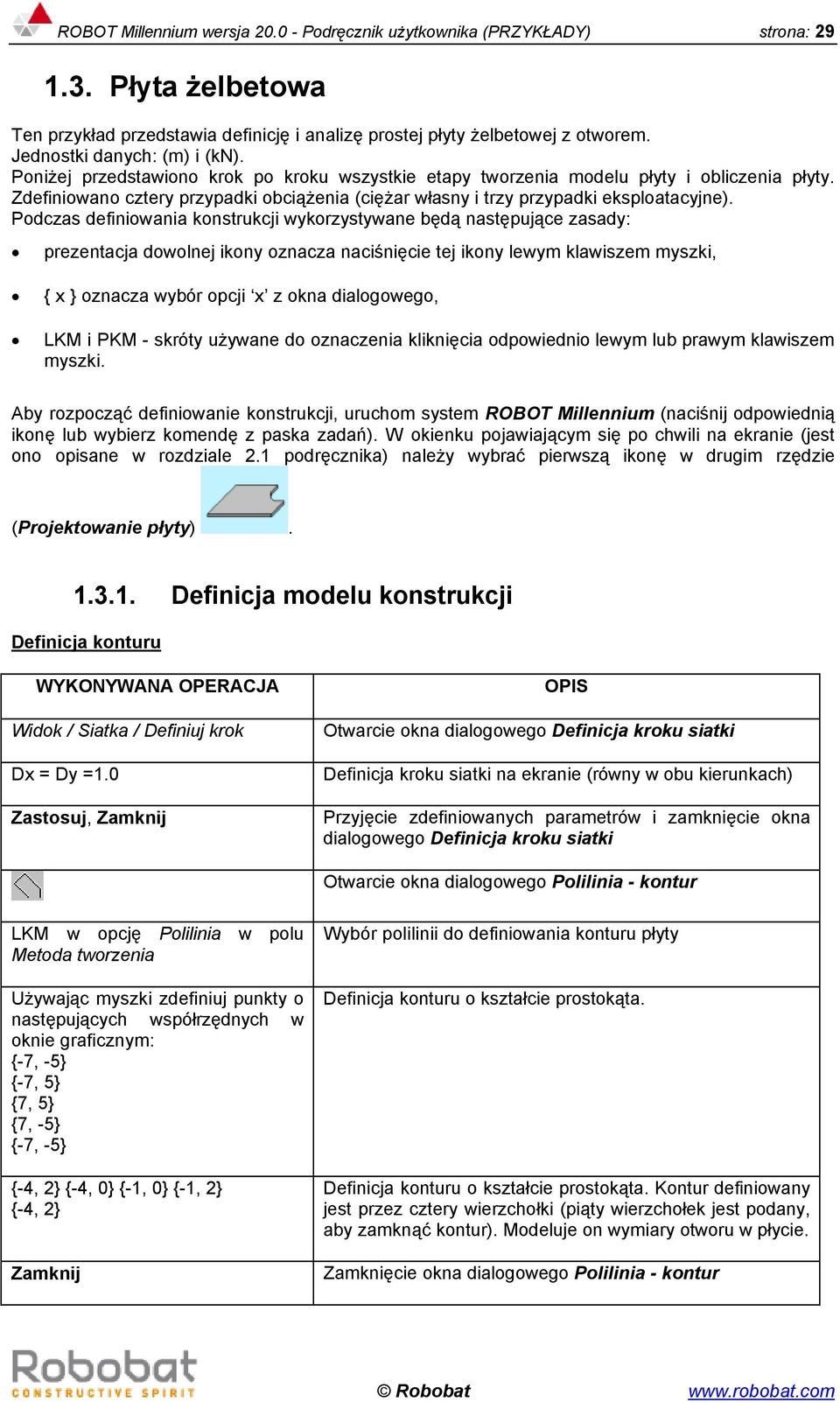 Zdefiniowano cztery przypadki obciążenia (ciężar własny i trzy przypadki eksploatacyjne).