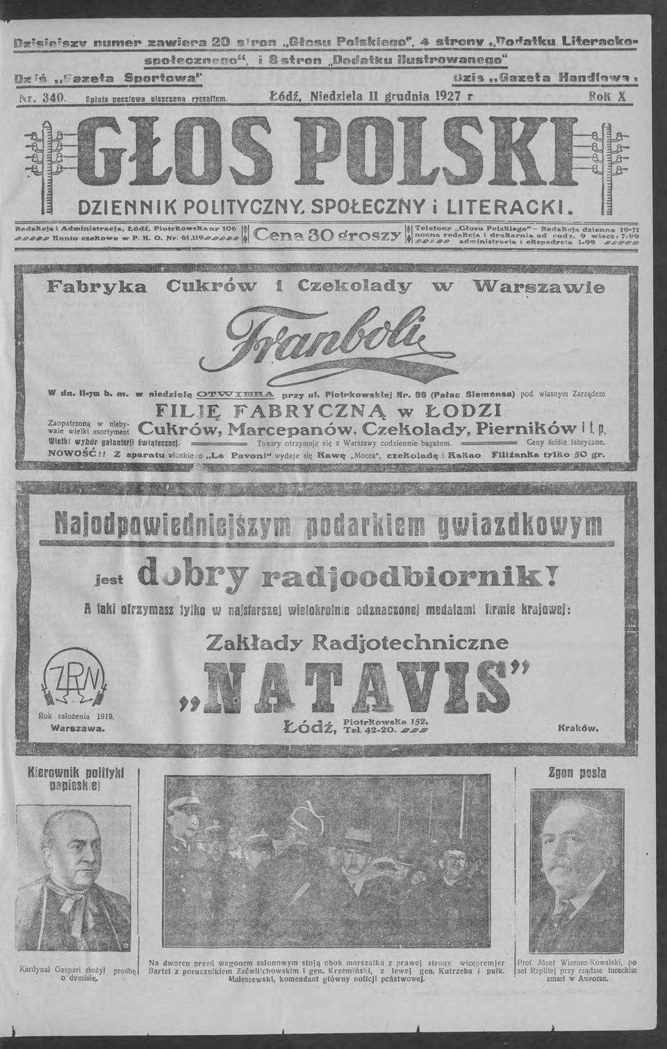 a dzienna 19-71.8l/hBla Konto cz_kowe wp. K. O. Nr. 61,119.8.88,88 ena. U droszy. nocna redakcja 1. dru~arnla od p"odz. 9 wiecz: 7-99,. 8.8 88 ad2t!łnlstrac7ta 1 elt.ped3"cia 1.99 8$t!!,,!!?a i!