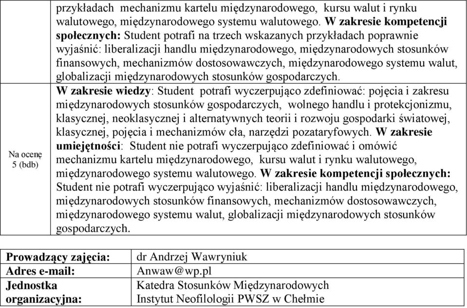 dostosowawczych, międzynarodowego systemu walut, globalizacji międzynarodowych stosunków gospodarczych.