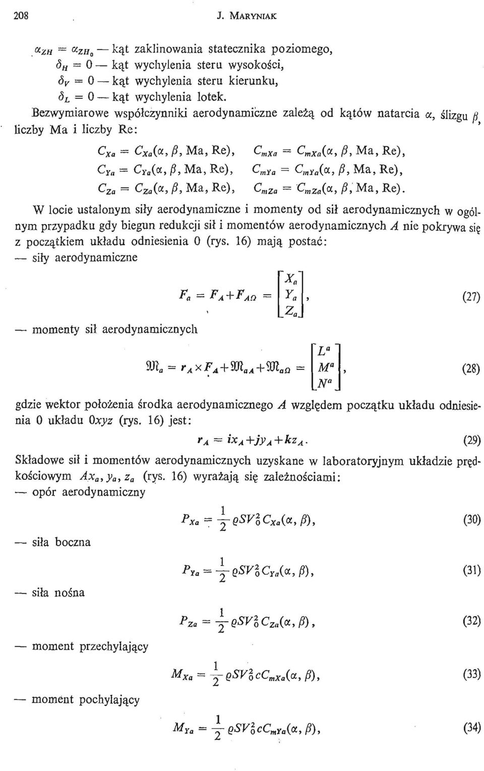 mxa (cc, /?, Ma, Re), C mya - C mya (a, /S, Ma, Re), C mza = C mza {a, /?,' Ma, Re).