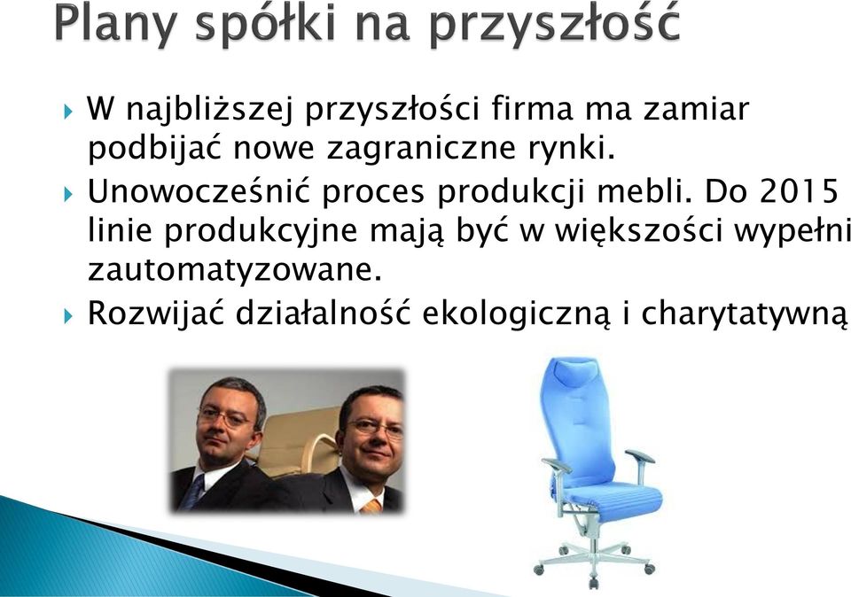 Do 2015 linie produkcyjne mają być w większości wypełni