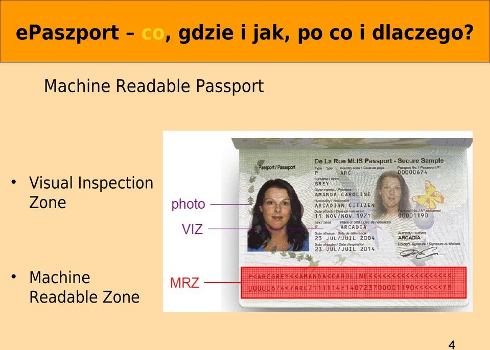 Machine Readable Passport