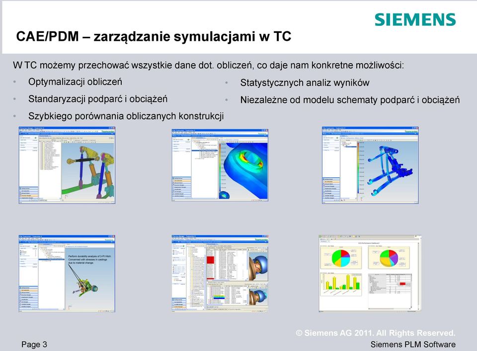 Statystycznych analiz wyników Standaryzacji podparć i obciążeń Niezależne od