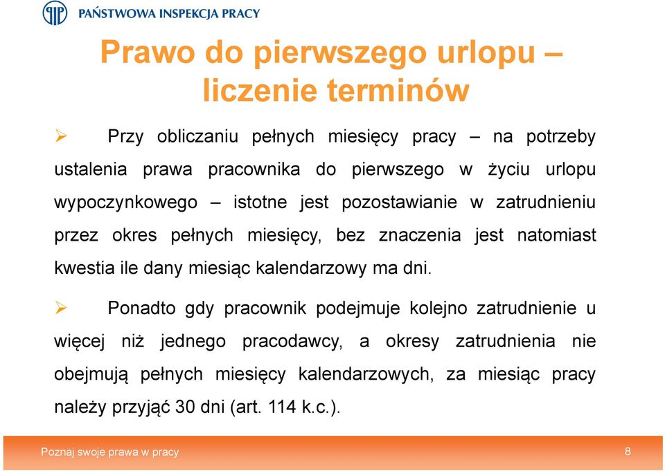 kwestia ile dany miesiąc kalendarzowy ma dni.