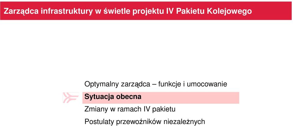 i umocowanie Sytuacja obecna Zmiany w ramach