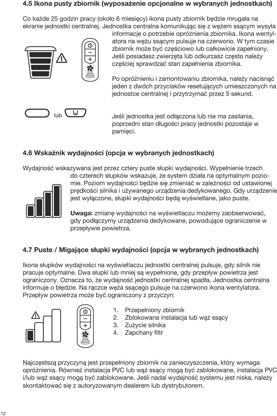 W tym czasie zbiornik może być częściowo lub całkowicie zapełniony.